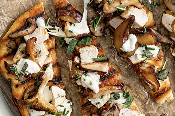 Mushroom Trio Grilled Flatbread